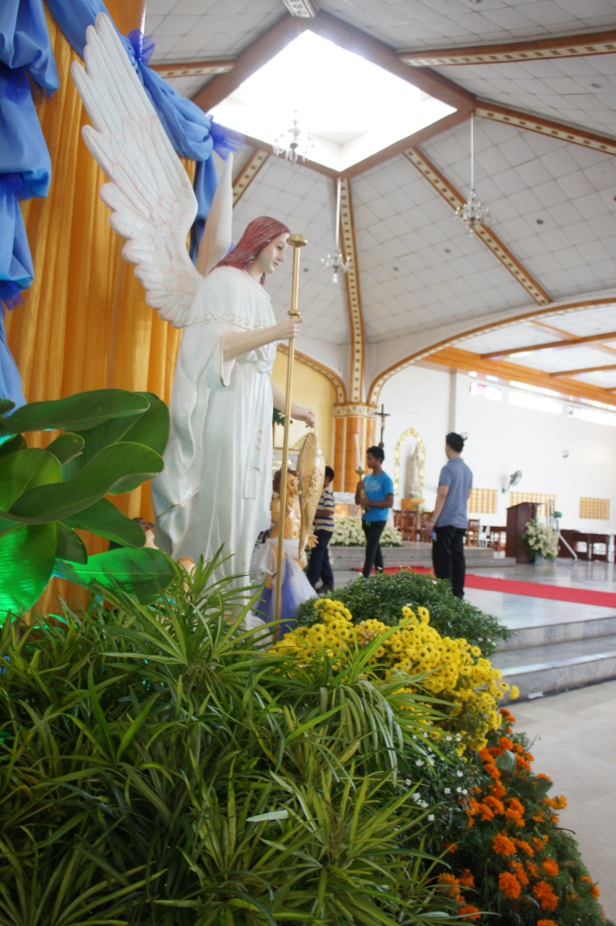 Saint Raphael, Patron saint of Legazpi City Port District inside the Saint Raphael Church in Legazpi City 